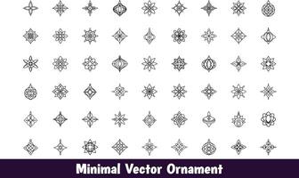 Geometric Minimalist Ornaments Design Elements Collection vector