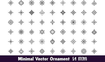 Geometric Minimalist Ornaments Design Elements Collection 54 Items vector