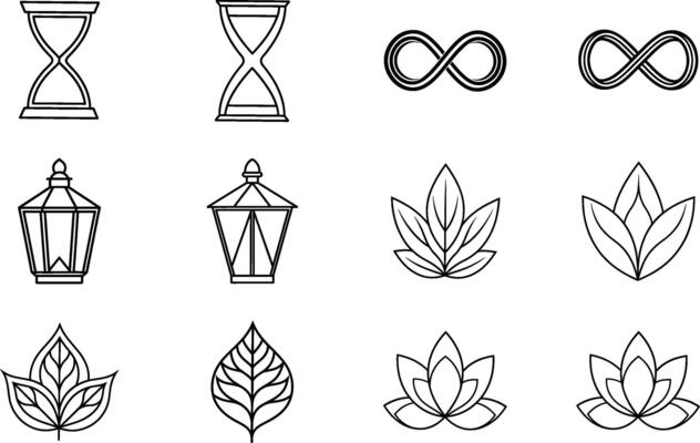 Timeless Infinity Symbols, Lantern, Lotus, Leaf Designs