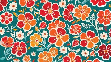 Floral pattern multi color background. Illustration style for background design. vector
