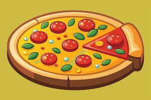 Illustrated Pizza for a Stock Photo vector