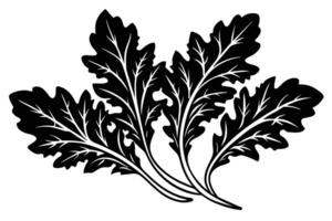 Black and White Leaf Design vector