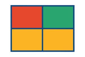 Simple Geometric Pattern of Divided Squares in Two Complementary Colors vector
