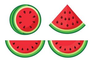 Watermelon slices arranged in a graphic design. vector