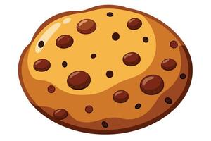 Delicious chocolate chip cookie graphic design. vector