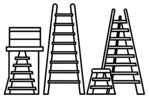 Various Ladders and Climbing Structures vector