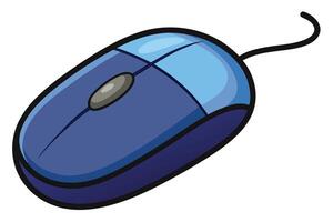 Blue Computer Mouse vector