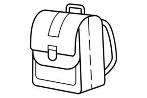 illustration of a simple school backpack. vector