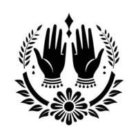 hands design, spiritual symbol of blessing and grace. vector
