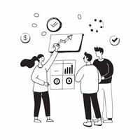 Young couple setting retirement goals concept as High resolution image of a young couple setting retirement goals with a glossy backdrop highlighting the importance of early planni Dynamic vector