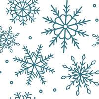 Winter snowflake seamless tile pattern with intricate designs and icy blue tones for serene home decor concept as Intricate snowflake designs and icy blue tones arranged seamlessly Dynamic vector