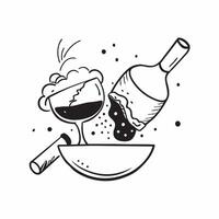 Wine pairing with international cuisine concept as High resolution image of a wine pairing with international cuisine with a glossy backdrop showcasing the diverse and global flavo Dynamic Set 2 vector