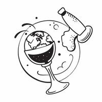 Wine pairing with international cuisine concept as High resolution image of a wine pairing with international cuisine with a glossy backdrop showcasing the diverse and global flavo Dynamic vector