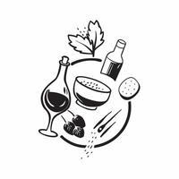 Wine pairing with farm to table dishes concept as High resolution image of a wine pairing with farm to table dishes with a glossy backdrop showcasing the fresh and locally sourced Dynamic vector