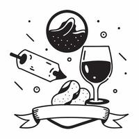 Wine pairing with charcuterie board concept as High resolution image of a wine pairing with a charcuterie board with a glossy backdrop showcasing the savory and complementary flavo Dynamic vector