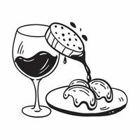 Wine pairing with dessert concept as High resolution image of a wine pairing with dessert with a glossy backdrop capturing the sweet and indulgent flavors of dessert wines and gour Dynamic Set 2 vector