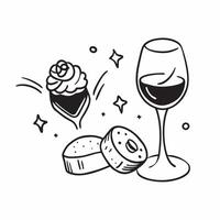 Wine pairing with holiday desserts concept as High resolution image of a wine pairing with holiday desserts with a glossy backdrop capturing the sweet and festive flavors of holida Dynamic vector