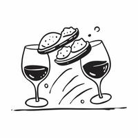 Wine pairing with appetizers concept as High resolution image of a wine pairing with appetizers with a glossy backdrop showcasing the light and flavorful combinations of appetizers Dynamic vector