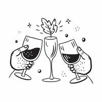 Wine pairing for holiday meals concept as High resolution image of a wine pairing for holiday meals with a glossy backdrop capturing the festive and celebratory atmosphere of seaso Dynamic Set 2 vector