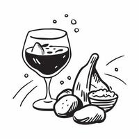 Wine pairing with appetizers concept as High resolution image of a wine pairing with appetizers with a glossy backdrop showcasing the light and flavorful combinations of appetizers Dynamic Set 2 vector