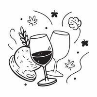Wine pairing for holiday meals concept as High resolution image of a wine pairing for holiday meals with a glossy backdrop capturing the festive and celebratory atmosphere of seaso Dynamic vector