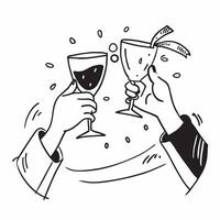 Wedding reception toast concept as High resolution image of a wedding reception toast with a glossy backdrop capturing the celebratory moment and joy of the event in Photo Stock C Dynamic vector