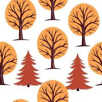 Warm autumn trees seamless tile pattern with chestnut and fir trees for inviting seasonal decor concept as Chestnut and fir trees arranged seamlessly to create warm and inviting se Dynamic Set 3 vector