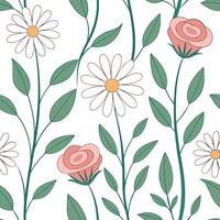 Vintage spring garden seamless pattern with peonies and irises for nostalgic garden spaces concept as Nostalgic peonies and irises seamlessly patterned for a vintage inspired sprin Dynamic vector
