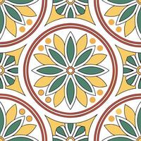 Vintage mosaic seamless pattern with colorful tiles for vibrant decor concept as Colorful mosaic tiles seamlessly arranged in a vintage pattern adding vibrancy to decor in Photo S Dynamic vector