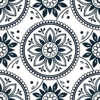 Vintage medallion seamless tile pattern ornate details isolated white background perfect for classic home decor concept as Creating seamless tile pattern featuring vintage medallio Dynamic Set 14 vector