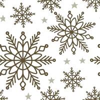 Vintage inspired snowflake seamless tile pattern with ornate details and muted colors concept as Vintage inspired snowflakes with ornate details and muted colors create a seamless Dynamic vector