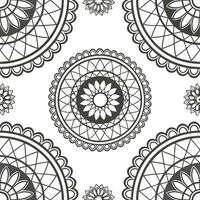 Vintage lace frame seamless tile pattern with delicate motifs and intricate lines concept as Delicate motifs of vintage lace frames create seamless tile patterns with intricate lin Dynamic vector