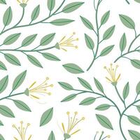 Vintage botanical seamless pattern with detailed leaves and classic colors for natural designs concept as Detailed vintage botanical pattern featuring classic colors and intricate Dynamic Set 6 vector