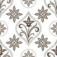 Vintage embroidery seamless tile pattern intricate stitches floral motifs isolated white background perfect for home textiles concept as Creating seamless tile pattern featuring vi Dynamic Set 5 vector