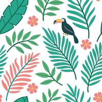 Vibrant regional flora and fauna seamless tile pattern with lush green and colorful accents concept as Lush green and colorful accents showcase vibrant regional flora and fauna in Dynamic vector