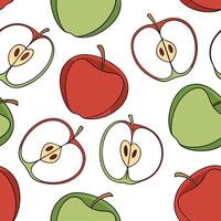 Vibrant autumn apples seamless tile pattern with juicy red and green apples for a fresh fall look concept as Juicy red and green apples create a vibrant autumn apples seamless tile Dynamic vector