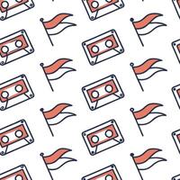 Unify retro wave tile layout vintage banner icons isolated elements on white background refined for commercial brand visuals concept as Synchronized arrangement suits marketing ma Dynamic vector