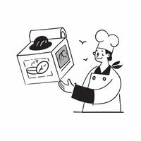 Vegan chef demonstrating a mockup plant based meal box concept as A vegan chef demonstrates a mockup plant based meal box focusing on delicious and nutritious recipes Perfect for Dynamic vector