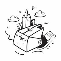 Travel illustration with copy space for social media posts concept as An illustrative travel design with copy space tailored for social media posts and digital marketing campaigns Dynamic vector