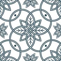 Traditional Scandinavian folk patterns and snowflakes seamless tile pattern with cool tones concept as Cool tones highlight traditional Scandinavian folk patterns intertwined with Dynamic vector