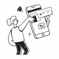 Teen using mobile payment for online shopping concept as High resolution image of a teen using mobile payment for online shopping with a glossy backdrop showcasing the seamless and Dynamic Set 2 vector