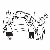 Teen showing first car to friends concept as High resolution image of a teen proudly showing their first car to friends with a glossy backdrop capturing the joy and pride of this s Dynamic Set 2 vector