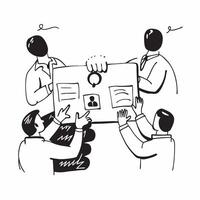 Teamwork illustration with copy space for business reports concept as A visually appealing teamwork illustration with copy space designed to enhance business reports and presentati Dynamic Set 4 vector