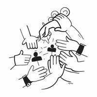 Teamwork illustration with copy space for business reports concept as A visually appealing teamwork illustration with copy space designed to enhance business reports and presentati Dynamic vector