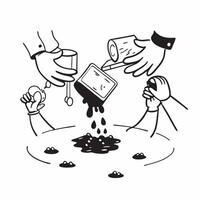 Team handling a spill during a festive gathering concept as High resolution image of a team handling a spill during a festive office gathering emphasizing the importance of safety Dynamic vector