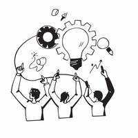 Team developing new ideas concept as High resolution image of a team developing new ideas with a glossy backdrop emphasizing creativity and collaboration in the workplace in Photo Dynamic vector