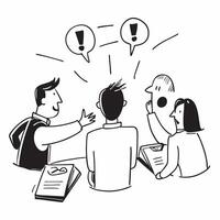 Team dealing with a major client issue concept as High resolution image of a team dealing with a major client issue with a panicked atmosphere highlighting the urgency and importan Dynamic vector