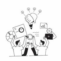 Team collaborating on a successful project concept as High resolution image of a team collaborating on a successful project showcasing teamwork productivity and professional growth Dynamic vector