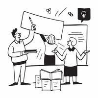 Teachers preparing classroom concept as High resolution image of teachers preparing the classroom for the new school year with a glossy backdrop showcasing their dedication and ent Dynamic vector