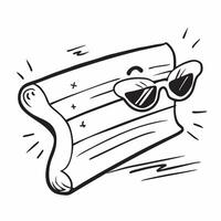 Sunglasses icon with copy space on a white background concept as A image of sunglasses with generous copy space on a white background ideal for relaxation and leisure themed Dynamic vector